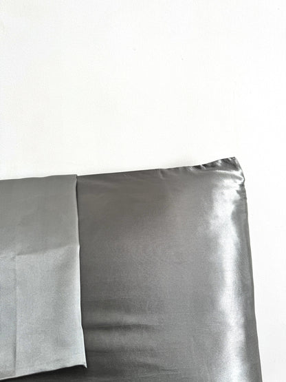 Satin Pillowcase Set - Silver Grey