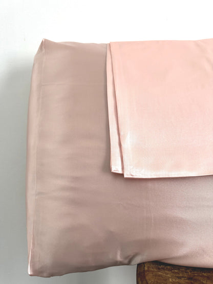 Satin Pillowcase Set - Coral Pink